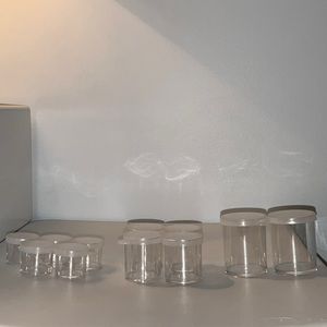 Small clear containers
